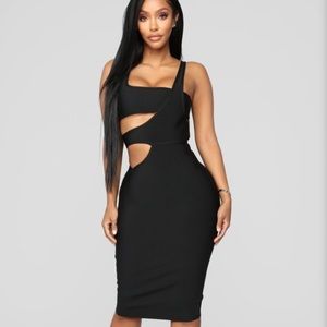 Black cut out dress
